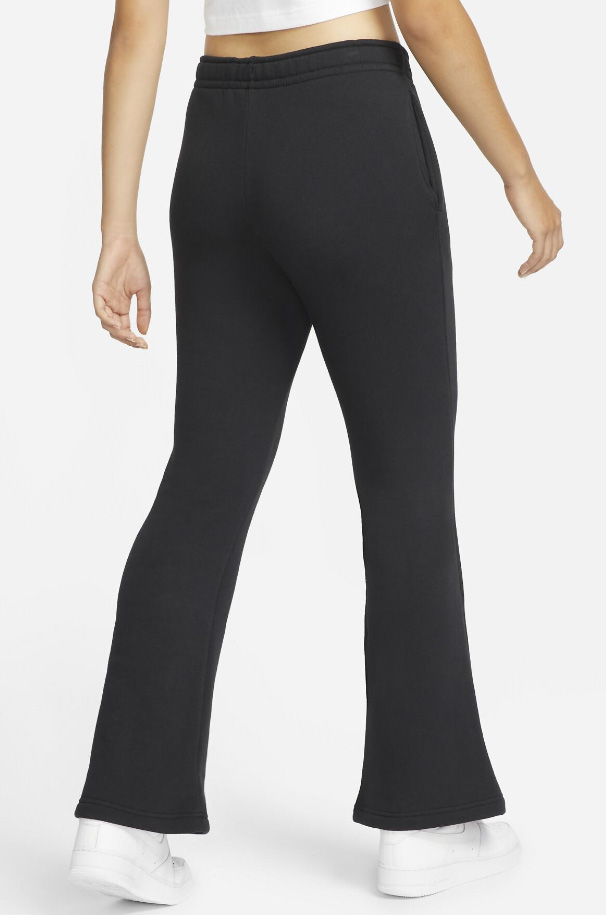 Spodnie dresowe damskie Nike NSW Fleece Flared Joggers XS czarne bok