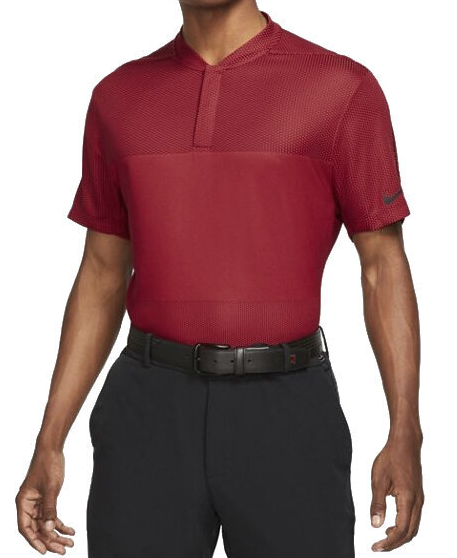Czerwona koszulka polo Nike Dri-FIT ADV Tiger Woods S przód