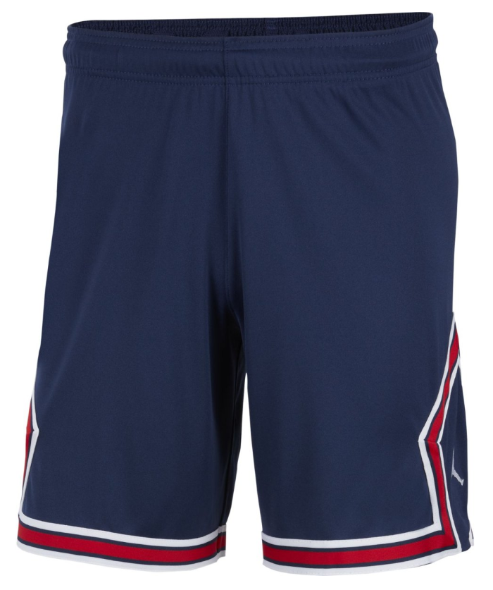 Granatowe spodenki męskie Nike PSG Jordan Dri-FIT S bok