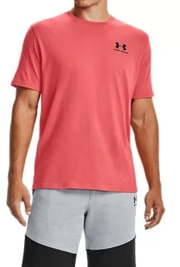 Czerwona męska koszulka Under Armour Sportstyle LC SS HeatGear Loose L przód z logo