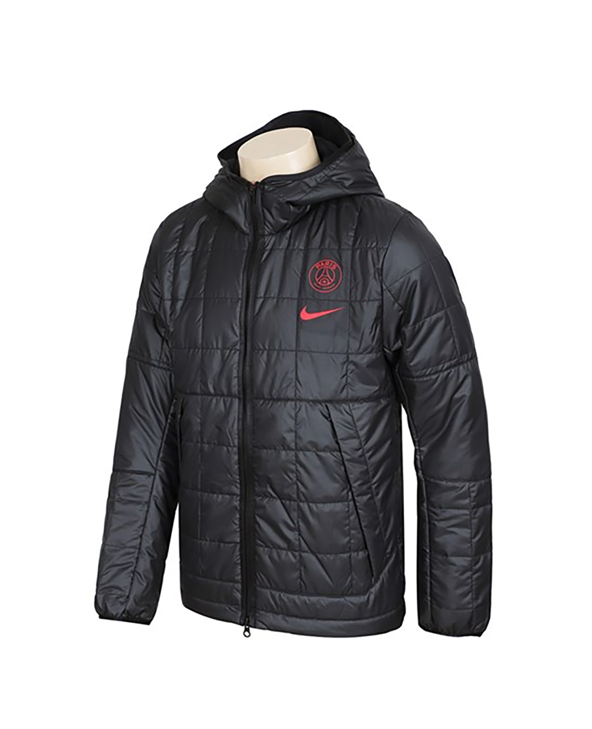 Czarna kurtka Nike PSG Strike DM0609-010 – przód z herbem