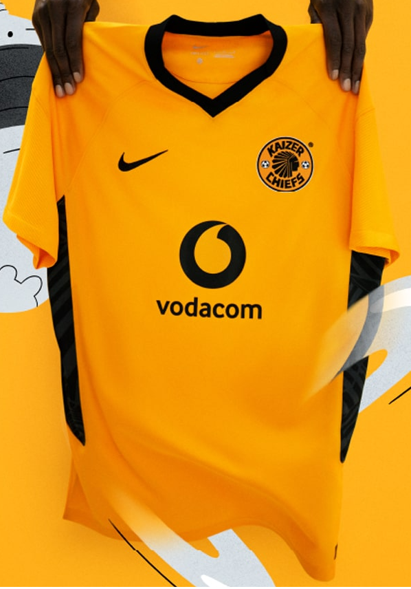 Żółta koszulka damska Nike Kaizer Chiefs CV8188-706 rozmiar M tył z dekoltem w szpic