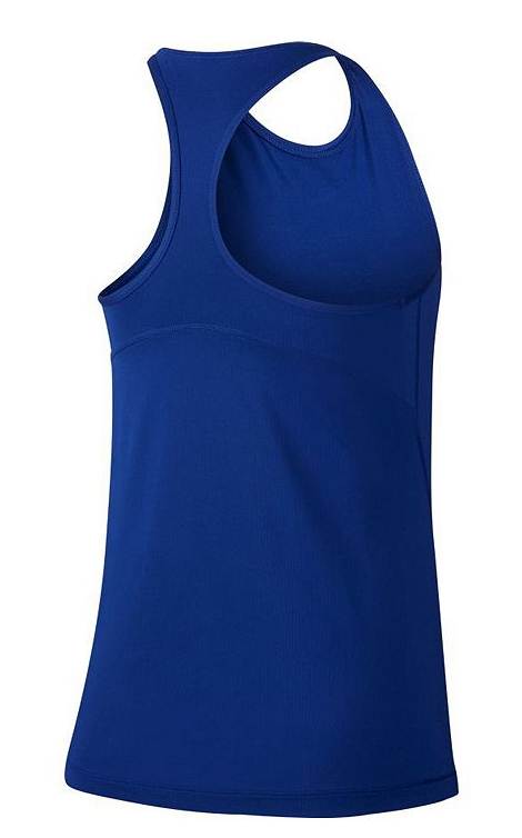 Niebieski damski top Nike Pro All Over Mesh AO9966-455 XL przód z siateczką