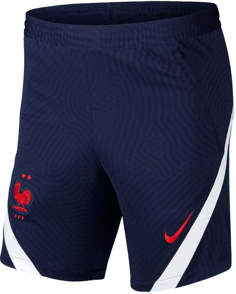 Granatowe męskie spodenki Nike Francja Strike Dry Dri-FIT CD2200-498 XS przód z logo