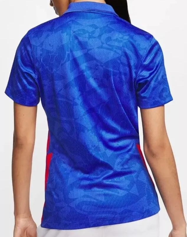 Damska koszulka Nike Breathe Anglia Niebiesko-Czerwona L – Detale grafiki