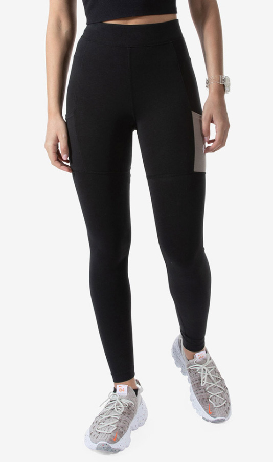 Czarne damskie legginsy Nike Sportswear Heritage DD5683-010 XXS przód z wysokim stanem