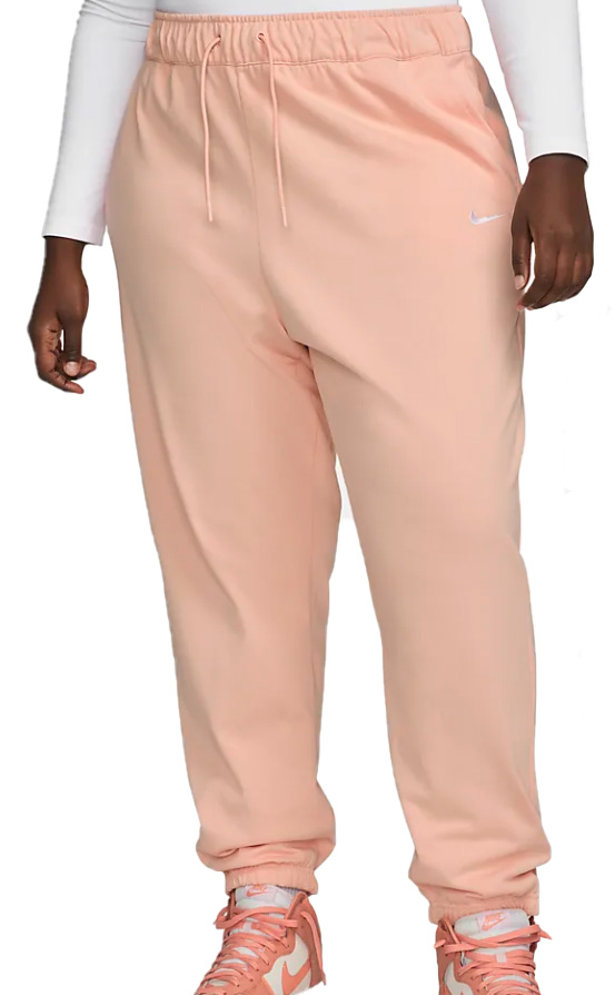 Różowe spodnie damskie Nike DV4864-800 2X przód z logo Nike