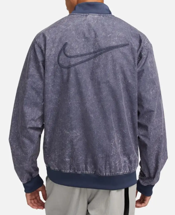 Niebieska kurtka męska Nike Club Windrunner Woven Top DQ4589-437 L bok z kieszeniami na zamek