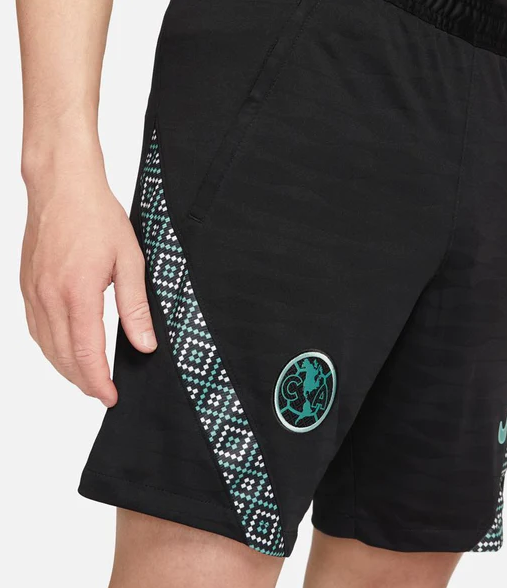 Czarne spodenki piłkarskie Nike Club America Dri-FIT S bok