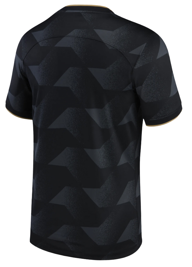 Czarna męska koszulka Nike Corinthians Paulista Away DM1836-060 L detal logo i kroju