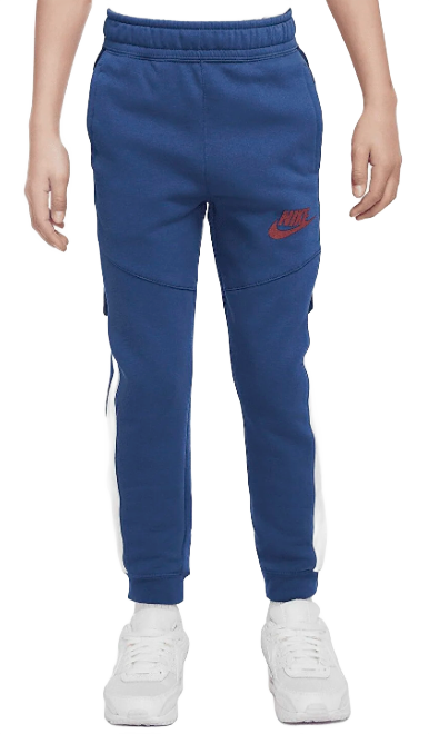 Niebieskie spodnie junior Nike Sportswear Young Kids DQ7841425 XL z logo Nike