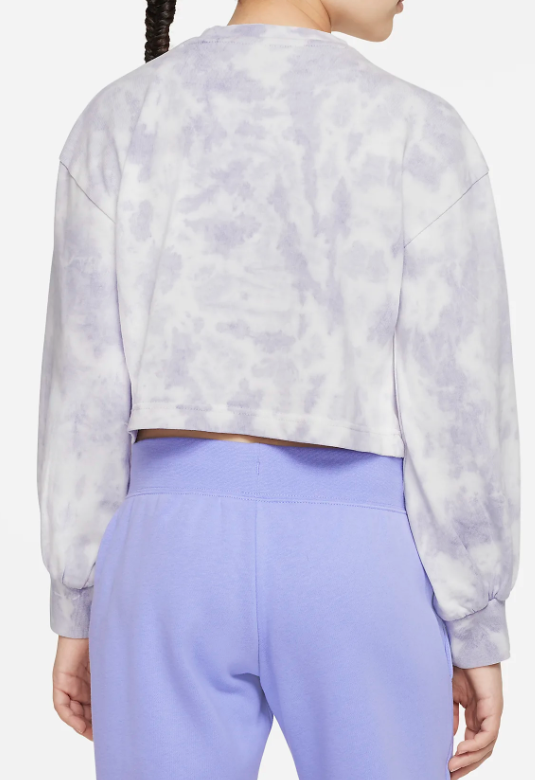 Jasnoszara bluzka dziewczęca Nike Sportswear DQ8871-569 M z długim rękawem