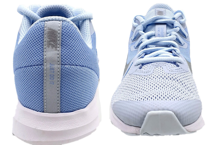 Fioletowe młodzieżowe sneakersy Nike Downshifter 9 GS AR4135-401 r. 35,5 bok z piankową podeszwą