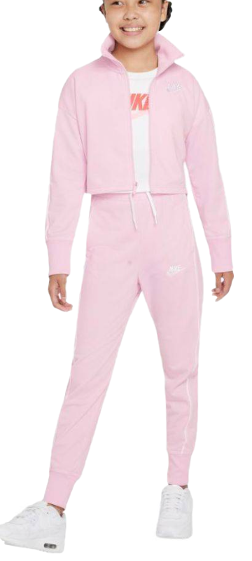 Różowy dres dziewczęcy Nike NSW DD6302-663 XL z krótką bluzą