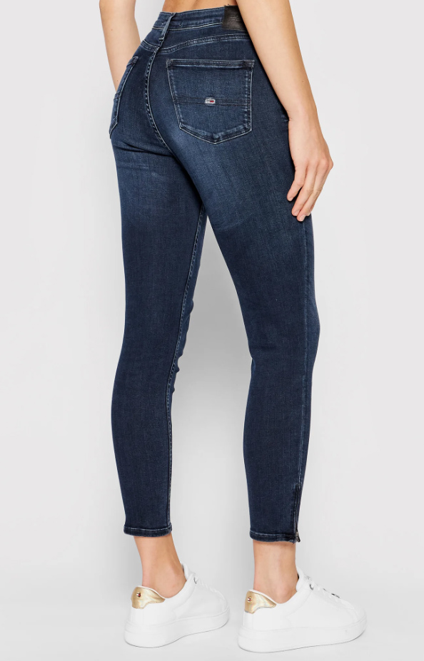 Spodnie damskie Tommy Jeans Skinny Nora niebieskie 24/28 DW0DW10314 przód