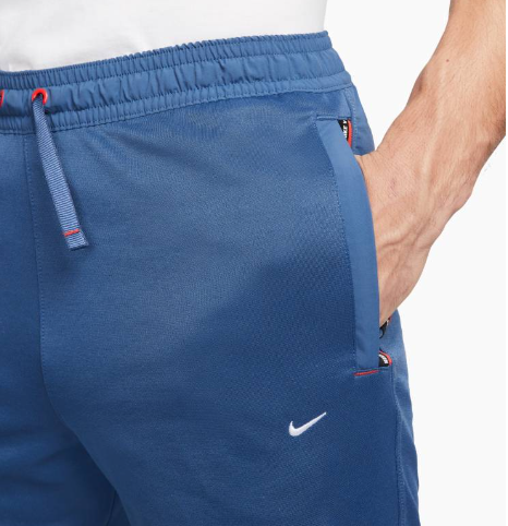 Niebieskie spodenki piłkarskie Nike F.C. Tribuna XS bok