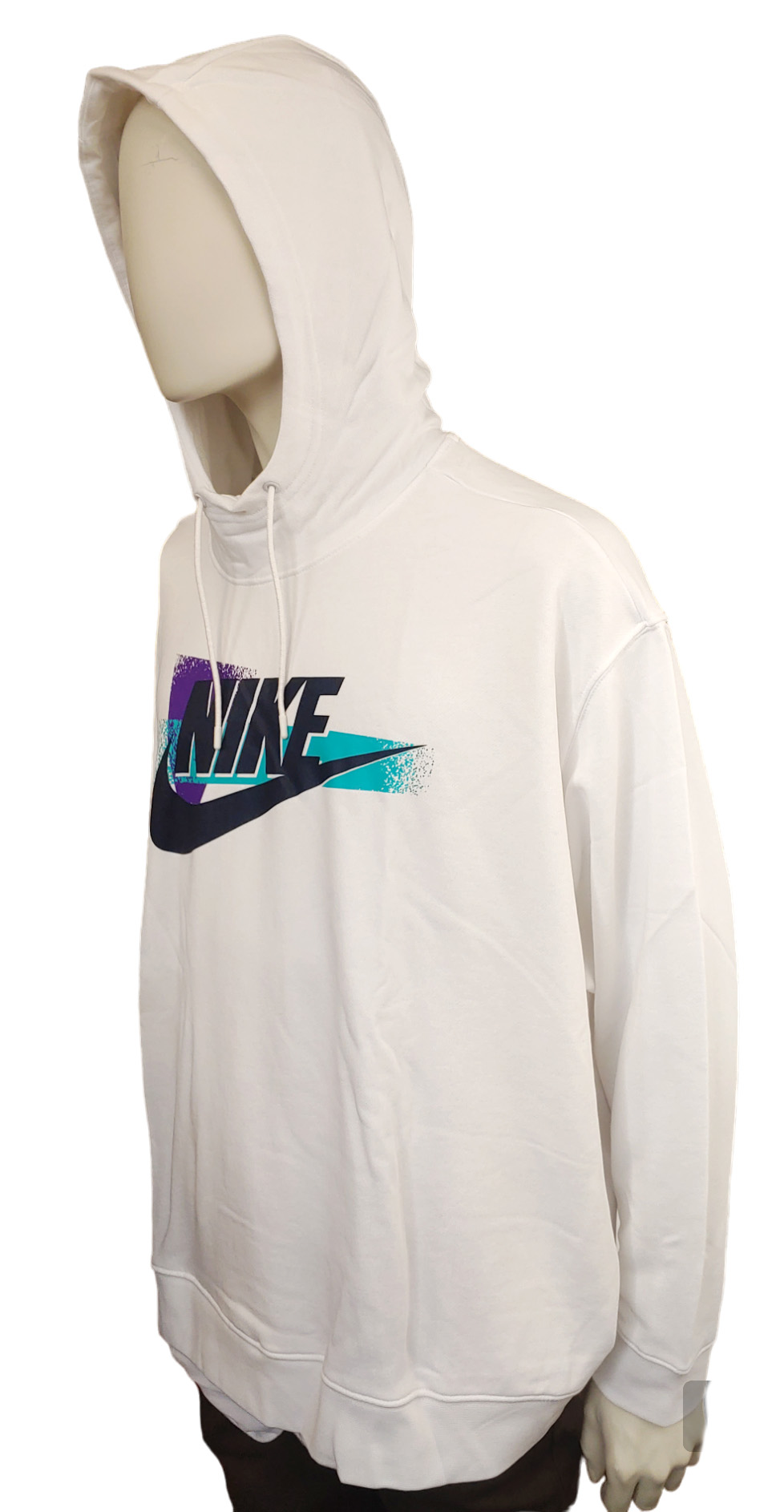 Biała bluza damska Nike CQ7312100 XXL bok z logo