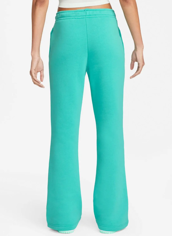 Spodnie dresowe damskie Nike Be Kind Dzwony niebieskie XS detal