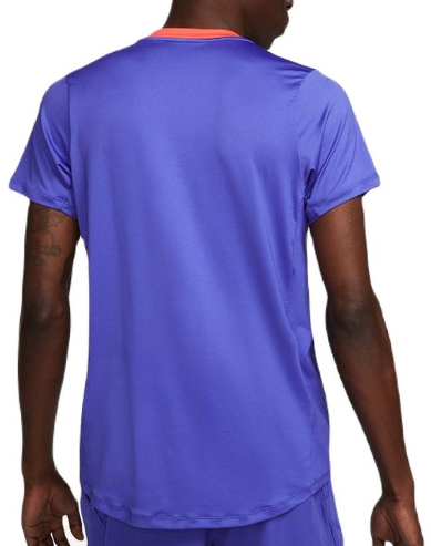 Fioletowa koszulka tenisowa męska Nike Advantage Crew Top XXL detal