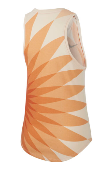 Pomarańczowy damski top Nike Holandia CD6961-825 XS tył z oddychającym materiałem