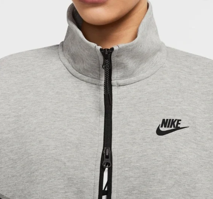 Szara bluza damska Nike CW4296063 L bok z detalami