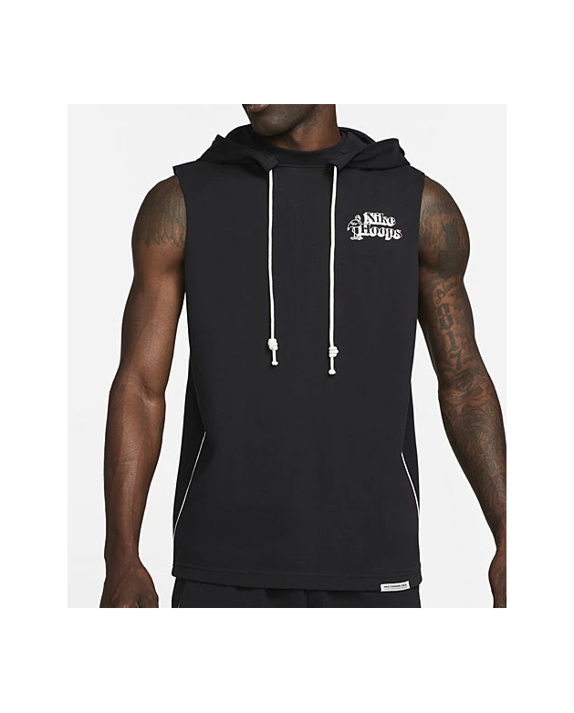 Czarna męska kamizelka Nike Standard Issue Dri-FIT DH7441-010 L przód z kapturem
