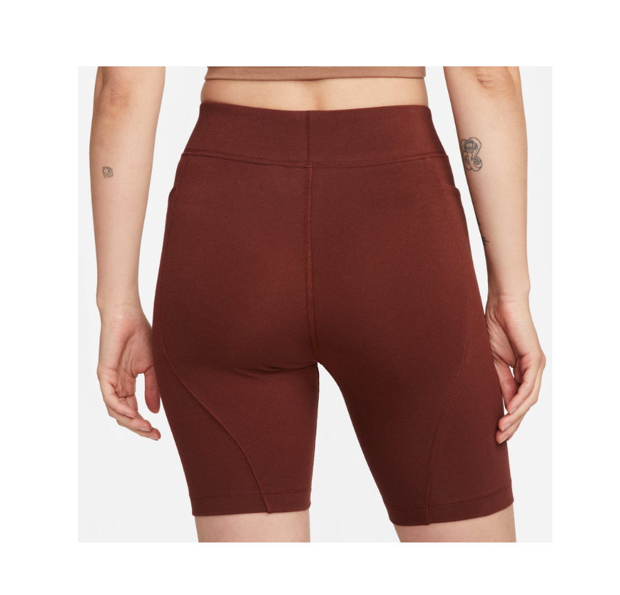 Spodenki rowerowe damskie Nike Everyday Modern brązowe S DQ6162-217 przód