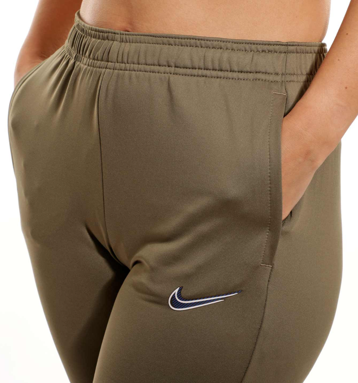 Damskie zielone spodnie Nike Strike Dri-FIT DH9159-222 L bok z kieszenią na suwak