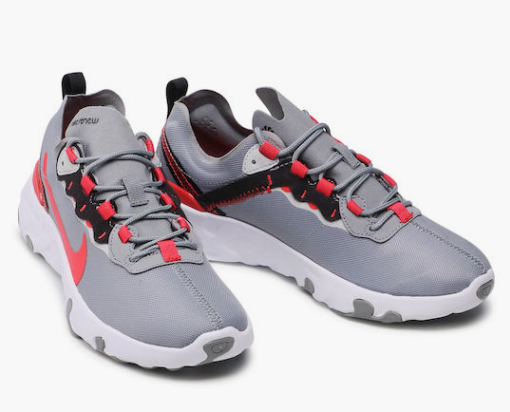 Szare młodzieżowe sneakersy Nike Renew Element 55 GS CK4081-002 r. 38,5 bok z białą podeszwą