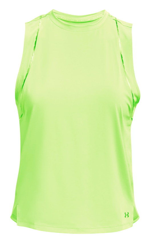 Zielony damski top Under Armour Rush Scallop 1360827162 SM przód z logo Rush