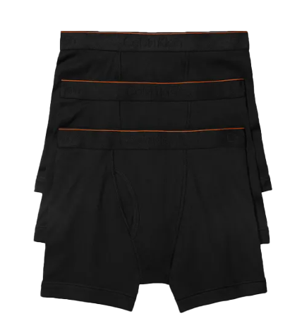 Czarne bokserki męskie Calvin Klein 3-pak S przód