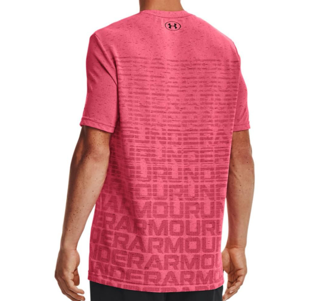 Czerwona męska koszulka Under Armour Seamless Tee 1361134-683 L bok z wentylacją