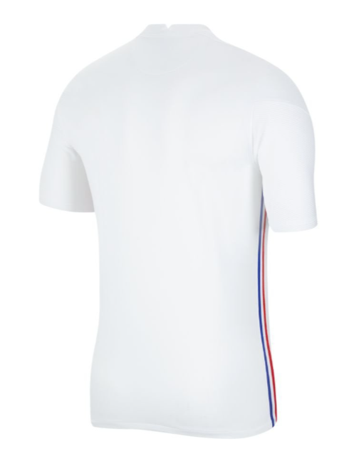 Biała koszulka męska Nike CD0699100 M przód z wyszywanym herbem Francji