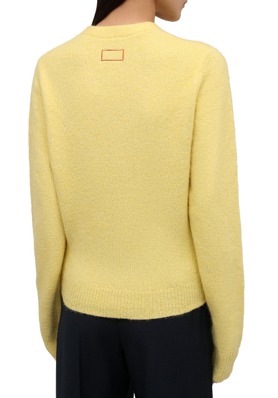 Żółty sweter damski Calvin Klein Heron Preston S bok