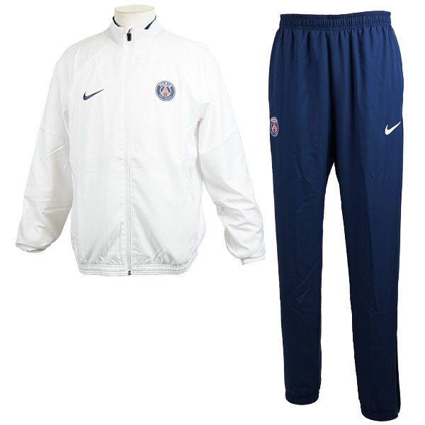 Biały i granatowy dres męski Nike Jordan PSG Strike S bok
