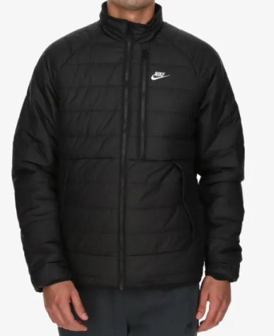 Czarna kurtka męska Nike Legacy Puffer Therma-FIT DQ4929-011 S z polarową podszewką