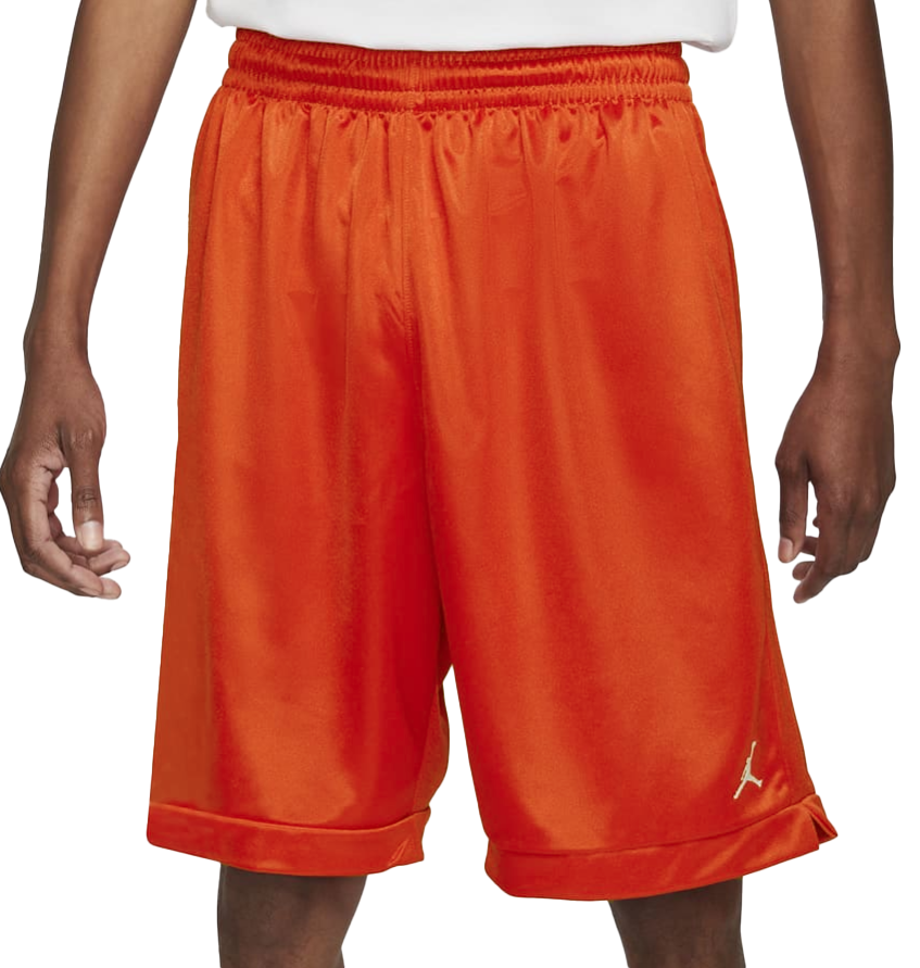 Pomarańczowe męskie spodenki treningowe Nike AR4315-820 XXL przód z wyszywanym logo Jumpman