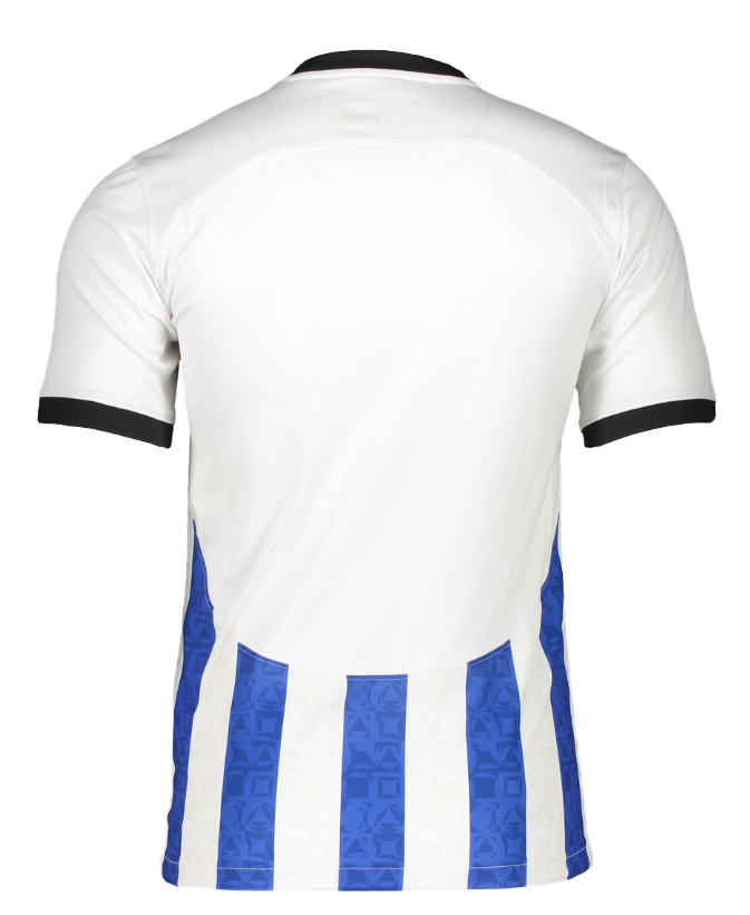 Biała męska koszulka Nike Hertha BSC 2022/2023 DM1841-100 S detal logo i wzoru