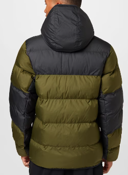 Męska zielona kurtka Nike Windrunner DX2040-011 M bok z pikowaniami