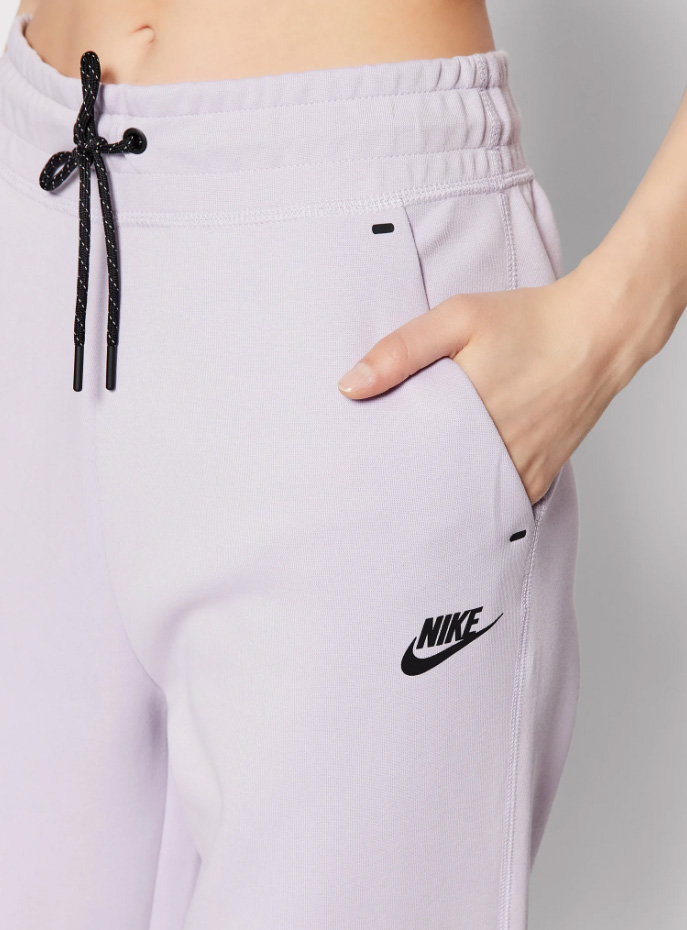 Spodnie dresowe damskie Nike NSW Tech Fleece Joggery L fioletowe bok