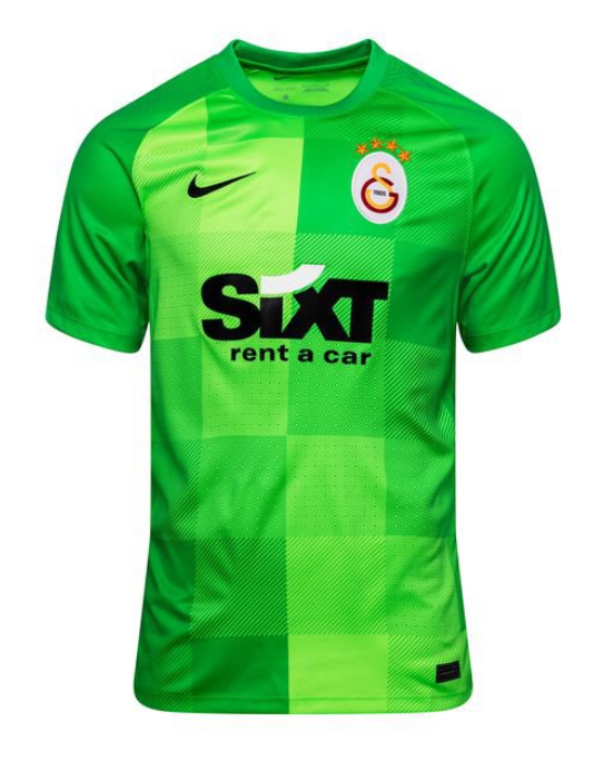 Zielona męska koszulka Nike Galatasaray Home 2021/22 DH2278-330 rozmiar M detal herbu i logo