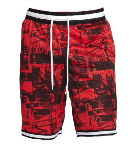 Wielokolorowe spodenki męskie Nike DV9487-657 M przód z wzorem gazety