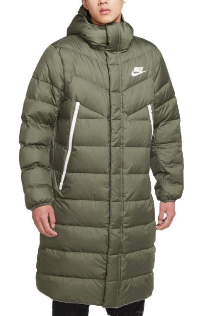 Zielona męska parka Nike Sportswear Windrunner CU0280-380 M przód z kapturem