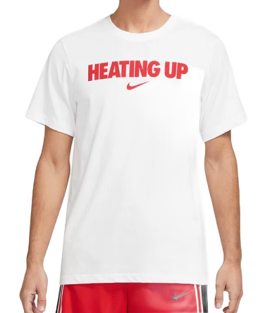 Biała męska koszulka Nike Tee Dri-FIT DV1216-100 L przód z logo Nike