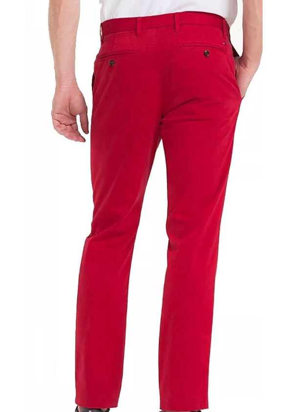 Męskie czerwone spodnie Tommy Hilfiger Bleecker MW0MW06900 W30/L34 przód