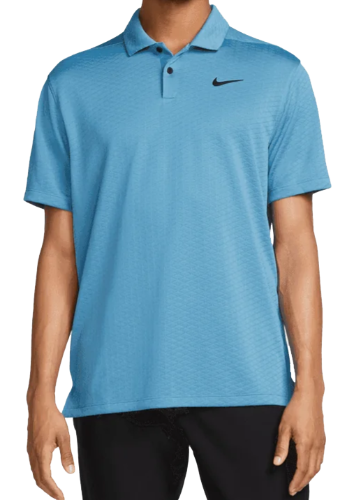 Niebieska koszulka polo Nike Vapor DH0814469 M z perforowanym materiałem