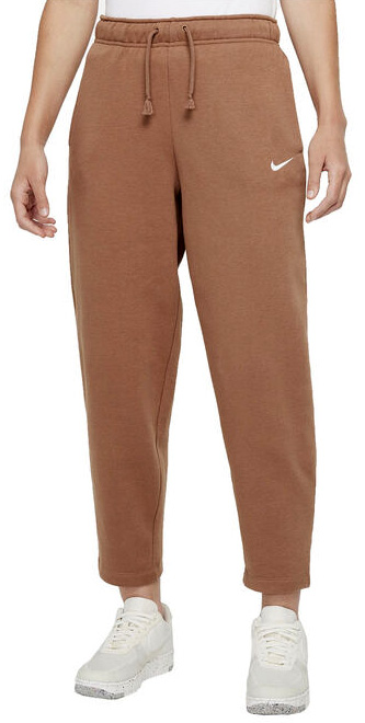 Damskie spodnie dresowe Nike Sportswear Fleece DD5636-256 brązowe przód