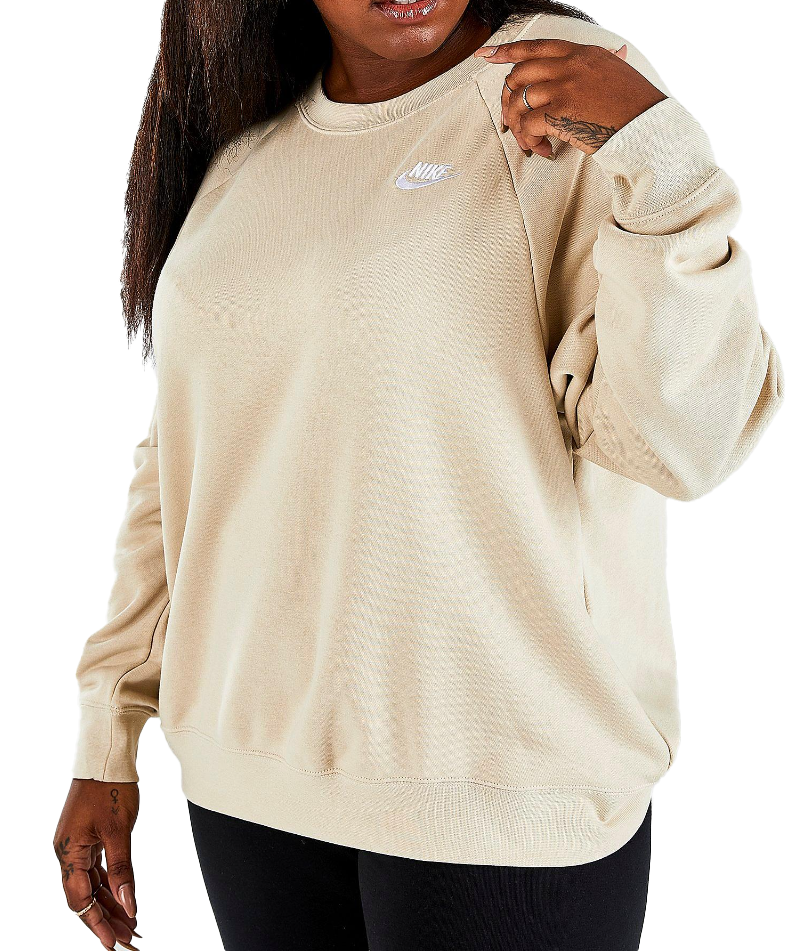 Bluza damska Nike Sportswear Essential beżowa 3X przód