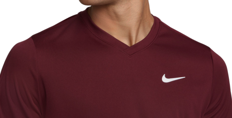 Brązowa koszulka tenisowa męska Nike Court Dri-FIT Victory M detal