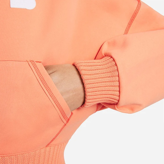 Pomarańczowa bluza damska Nike DD9319835 XL bok z logo